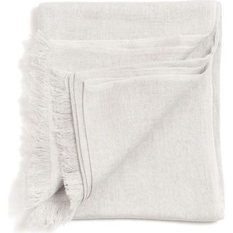 Studio Variously Oat Beige Hand Woven Linen Scarf in Beige/oat at Nordstrom