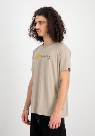 Alpha Industries T-Shirt ALPHA INDUSTRIES Alpha Label T-Shirt PP, Herren, Gr. 3XL, beige (vintage sand), Obermaterial: 100% Baumwolle, Shirts T-Shirt