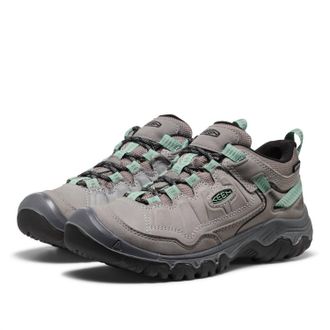 Keen Womens Targhee Iv Waterproof Shoes In Alloy/granite Green