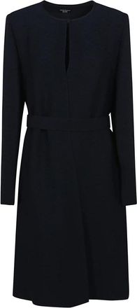 Emporio Armani Blauwe Jurk Elegant Stijlvolle Riem - Dames - Casual kleedjes - Zwart - 2XL - Kleedjes