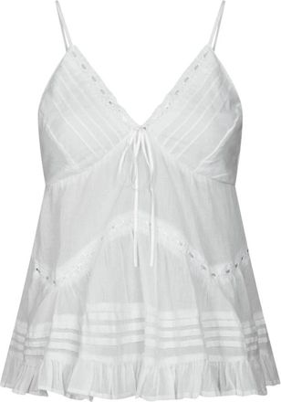 Neo Noir Evienne S Voile Top - Dames - Tops zonder mouwen - Wit - XL - Katoen - Tops