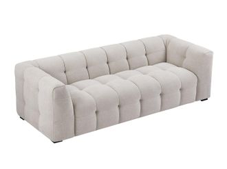 Vente-Unique Sof&aacute; de 3 plazas de tela color beige Chin&eacute; DILOME de Pascal Morabito