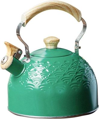 OEM Hervidor De Agua De Color - Tetera Silbante - Hierve Agua - Acero Inoxidable - 2,5 Litros - Verde Menta