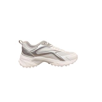 Calvin Klein Schoenen, Dames, Wit, 38 EU, Polyester, Runner Sneakers van gemengde materialen