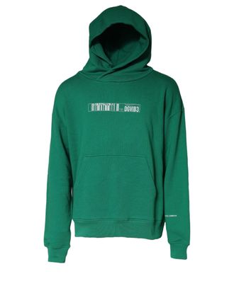 Dolce & Gabbana Barcode-Graphic Cotton Hoodie - Green