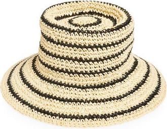 Nordstrom Stripe Packable Lantern Hat in Natural Combo at Nordstrom