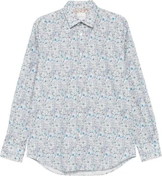 Paul Smith Camicia a fiori a maniche lunghe - Blu