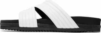 Roam Womens Crescent Quilt Sandals In White