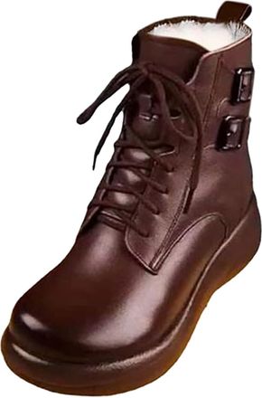 Generic Bareback Boots Women Outdoor Ski Boots Thickening Womens Boots Size 5.5 UK (Brown, 4.5)