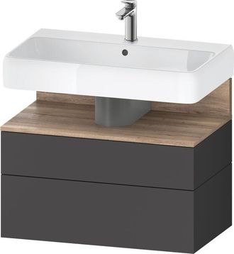 Duravit Duravit - Qatego Mueble Bajo Lavabo, 1 Extra&iacute;ble Y 1 Caj&oacute;n