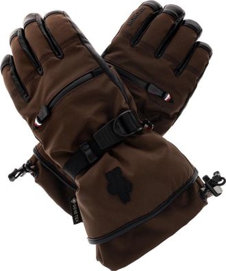 Moncler Padded Gloves - Heren - Handschoenen - Bruin - L - Leer - Accessoires