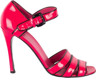 Prada Pre-owned Womens Hot Pink Heel Sandals - 10s Leather - Size EU 37