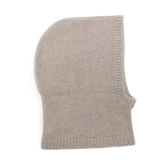 Soft Goat Accessoires, Dames, Beige, ONE Size, Wol, Ribgebreide muts