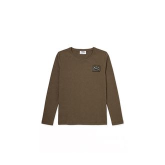 Freddy T-shirt manica lunga in cotone e modal con patch e strass