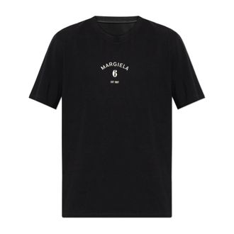 Maison Margiela T-Shirts, male, Black, Size: XL Logo T-Shirt