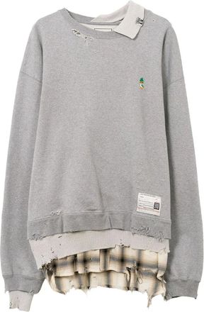 Miharayasuhiro Felpa a strati con effetto vissuto - Grigio