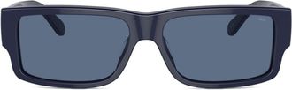 Diesel 0DL2003 rectangle-frame sunglasses - men - Metal/Acetate - One Size - Blue