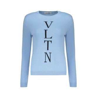 Valentino WomenS Light Blue Wool Sweater, Size 42