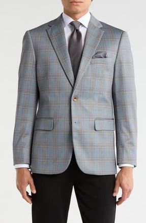 Duchamp Slim Fit Plaid 4-Way Stretch Sport Coat in Grey at Nordstrom Rack, Size 36 Regular