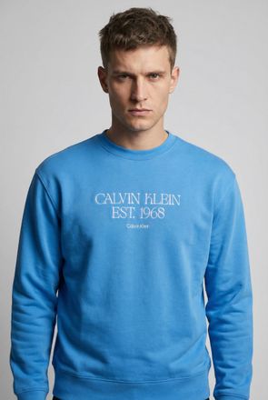 Calvin Klein Jeans Sweatshirt CALVIN KLEIN JEANS 1968 NYC GRAPHIC, Herren, Gr. XXL, french blau, Sweatware, Obermaterial: 100% Baumwolle, unifarben, regular fit normal, 