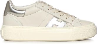 Hogan Crosswind Sneaker - Dames - Sneakers - Beige - 39 EU - Leer - Schoenen