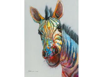 Schubiger M&ouml;bel Bild Buntes Zebra