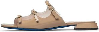 Loriblu Sandaal in poederlak met bandjes - Dames - Sandalen - Beige - 35 EU - Schoenen