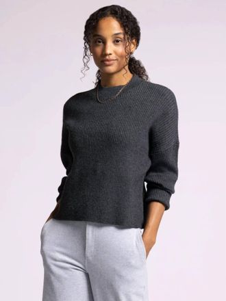 Thread & Supply Lana Rib Crewneck Sweater In Black