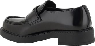 Prada Mens Leather Loafers Calf Black