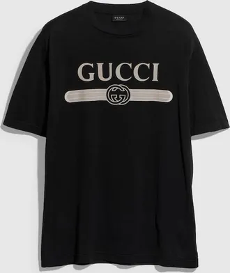 Gucci Cotton Jersey T-shirt With Print, Size XXXL, Black