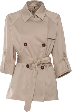Fay Trench Coats, female, Beige, Size: L City Trench Corto