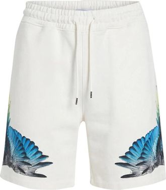 Marcelo Burlon Sportieve Bermuda Shorts - Heren - Korte Broeken - Wit - M - Katoen - Korte Broeken