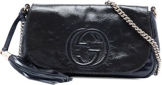 Gucci Pre-owned Gucci Medium Patent Soho Chain Flap Crossbody 336752 213317