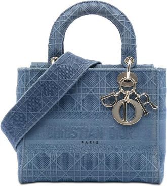 Dior Pre-owned Dior Medium Embroidered Canvas Cannage Lady D Lite Ladies BJRNZ7D30LTQ9SOP