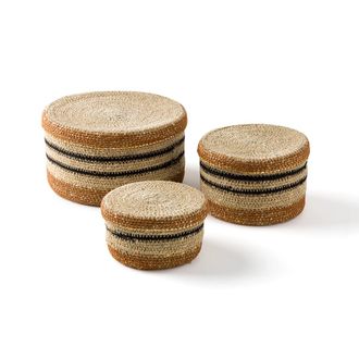 La Redoute Interieurs Set van 3 manden met deksel, Saski