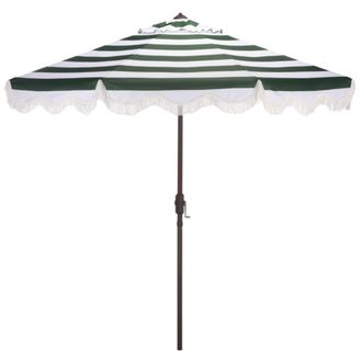 Safavieh Sombrilla de metal verde caza/raya