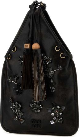 Miu Miu Womens Black Nappa Leather Handbag Caffe Borse A Mano Bag