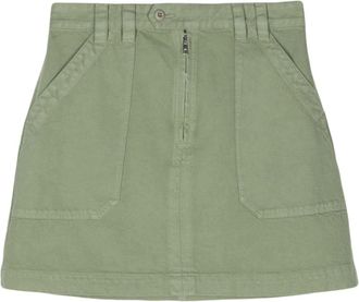 A.P.C. Sarah denim mini skirt - women - Cotton - 40 - Green