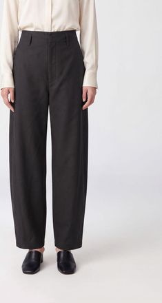 Christophe Lemaire High-Waisted Wide-Leg Cotton Trousers