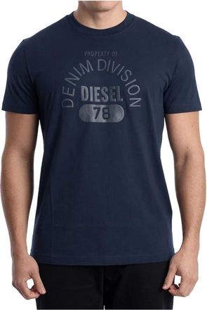 Diesel A12248 T-shirt - Heren - T-shirts - Blauw - M - Katoen - Tops