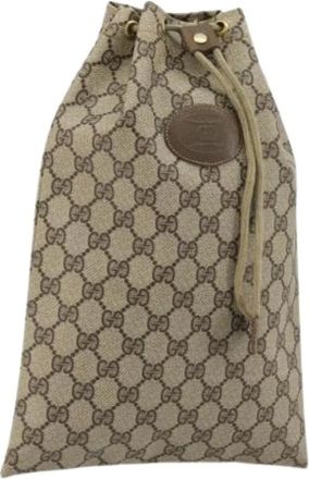 Gucci Pre-owned Bucket Bags, female, Beige, Size: ONE SIZE Pre-owned Plastic Pouch