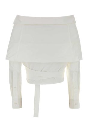 Balenciaga White Exterior: Cotton T-Shirt T-shirts And Polos