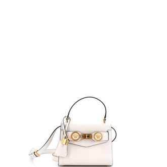 Versace Icon Convertible Top Handle Bag Leather Mini