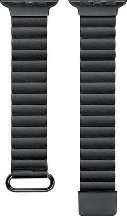 Posh Tech Dakota Magnetic Leather Apple Watch Watchband in Black at Nordstrom Rack, Size 42 Mm