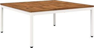 vidaXL Mesa De Centro Natural Y Blanco 100 X 100,5 X 45 Cm Vidaxl