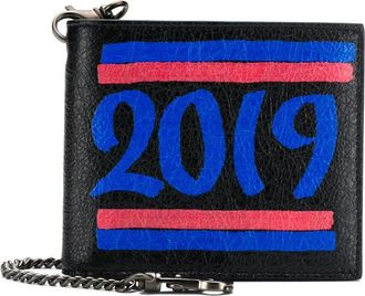 Balenciaga Portemonnee met 2019 print - Zwart