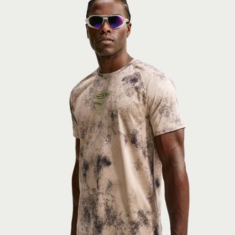 Nike Mens Stride Dri-FIT ADV Short-Sleeve Running Top in Brown | IR4484-276