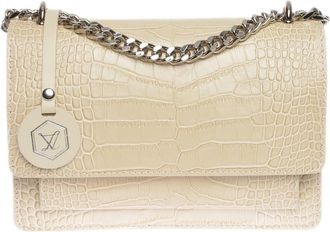 Luisa Vannini Beige Rundleer Tas