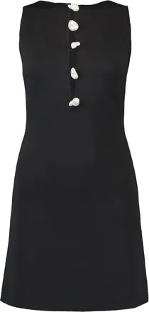 Cult Gaia Doms button-fastenig midi dress - women - Viscose/Nylon - S - Black