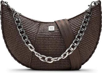 Think Royln Flirt Cross Body Womens Handbags Espresso Raffia, Leather